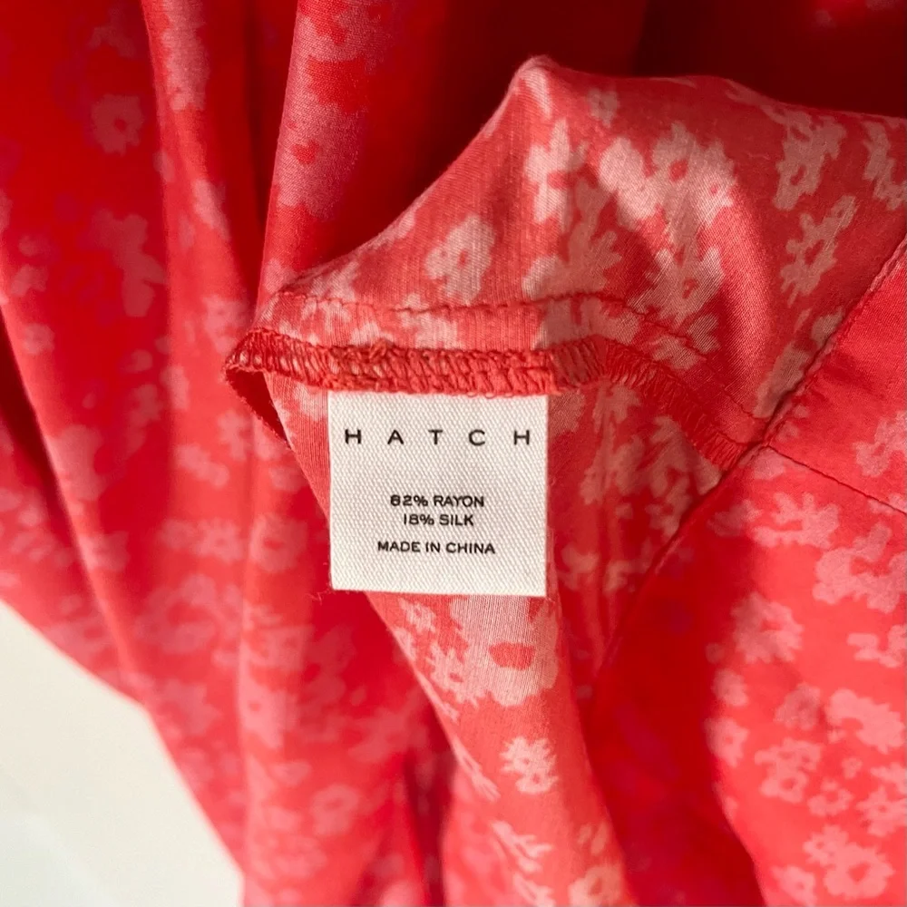 Hatch floral maternity dress red/pink v-neck size 1 (2-4 pre-pregnancy) - Picture 5 of 6
